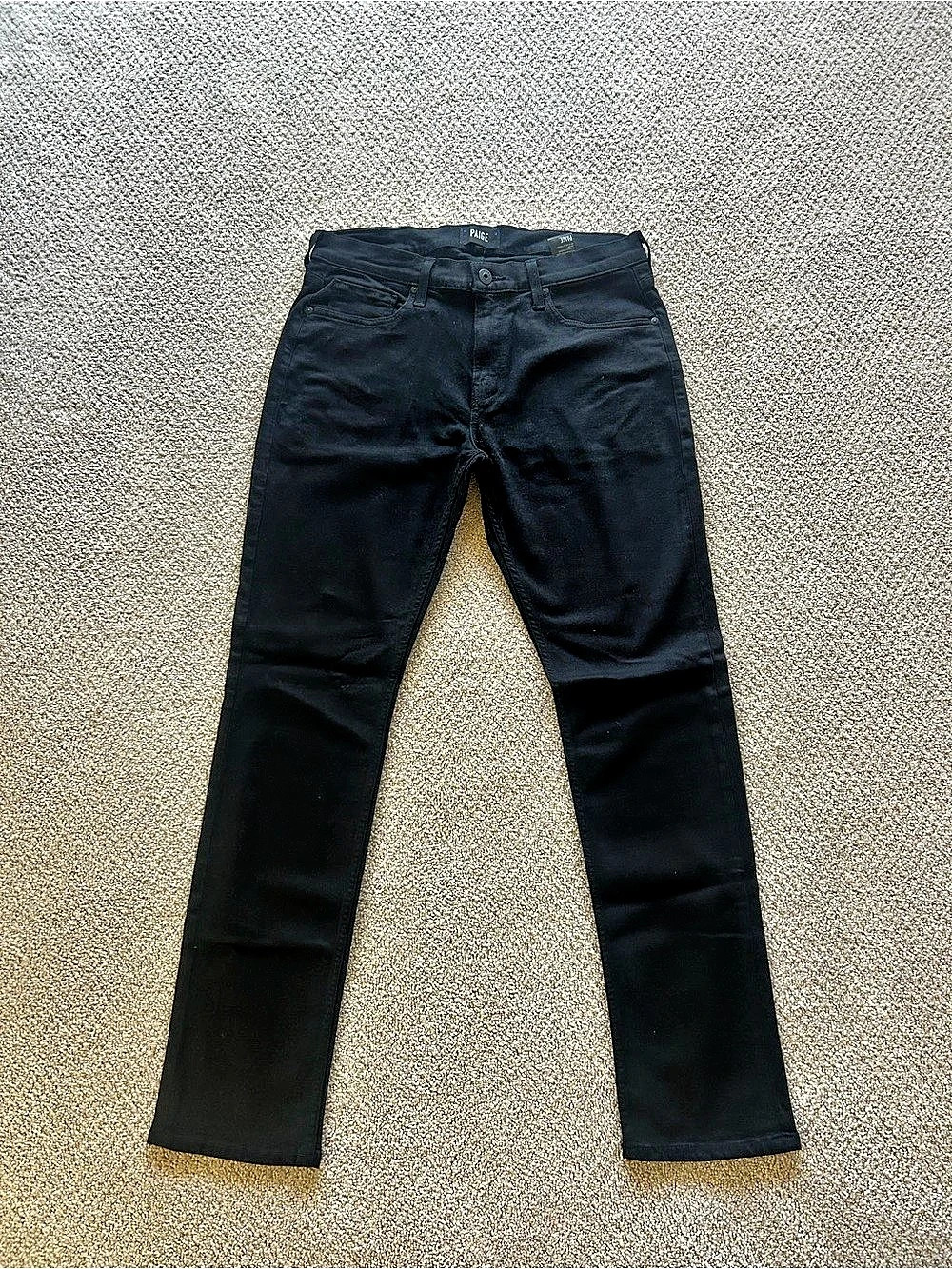 Paige Straight Leg Jeans in Black Waist 33 Like New